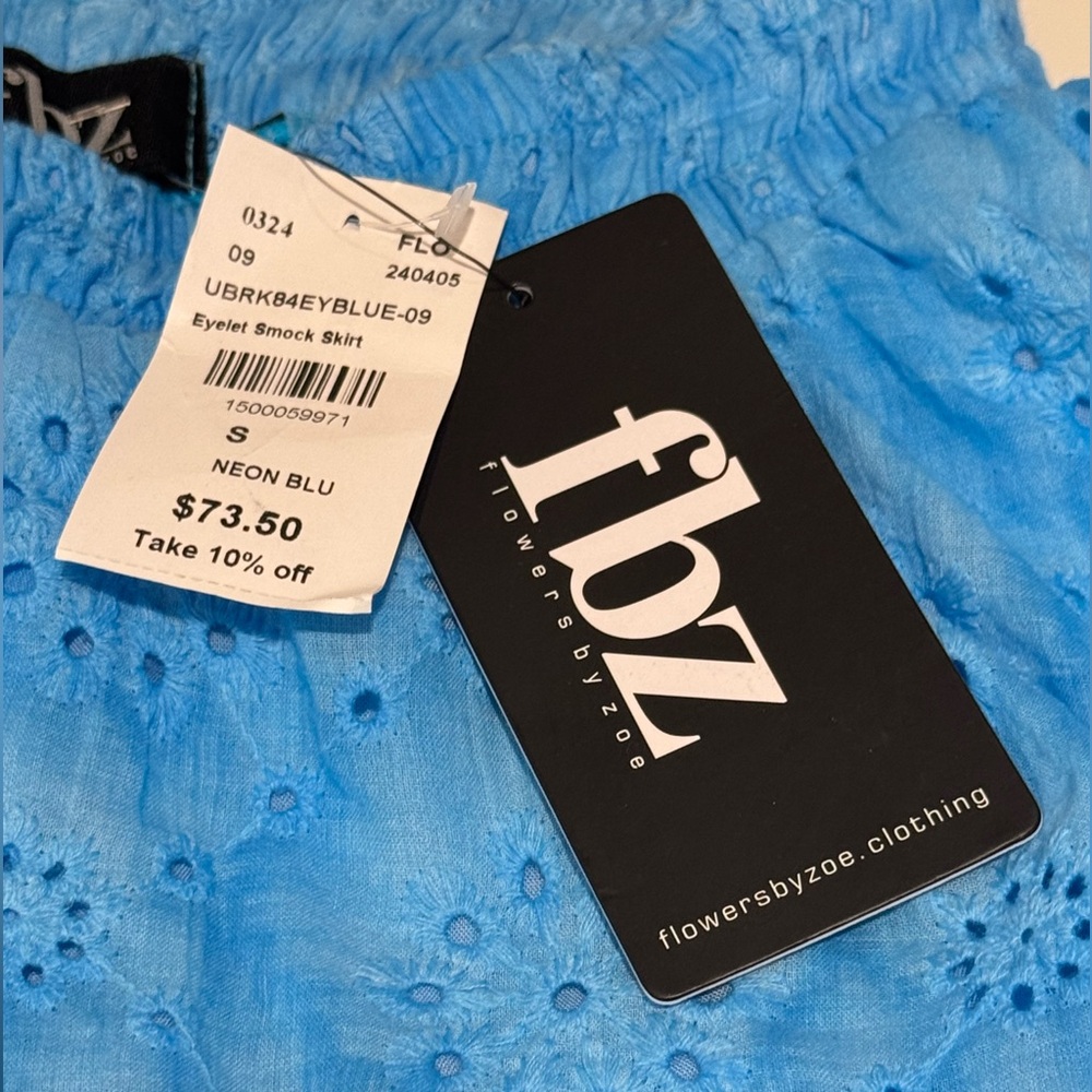 Flowers by Zoe Girls Blue Eyelet Skirt